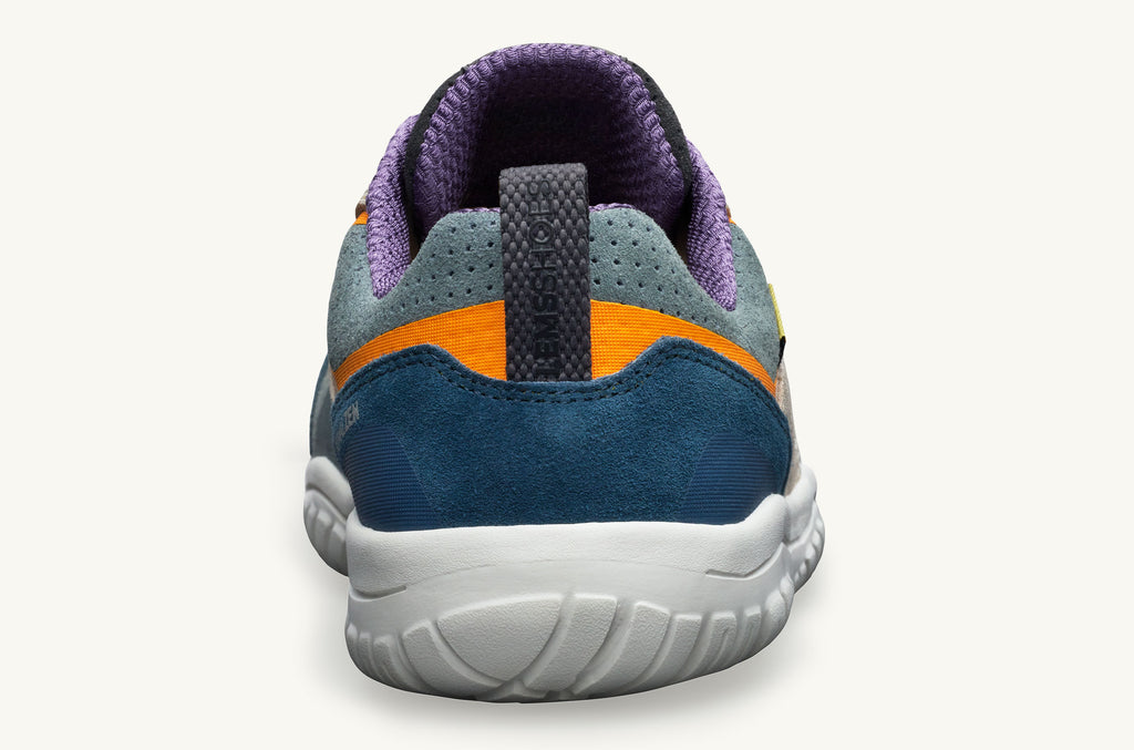 Lems Semsket Skinn Sneakers Primal Zen Dame Blå Grå | TIM6914TR